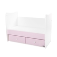 Легло MATRIX NEW бяло+orchid pink /трансформира се в детско легло/